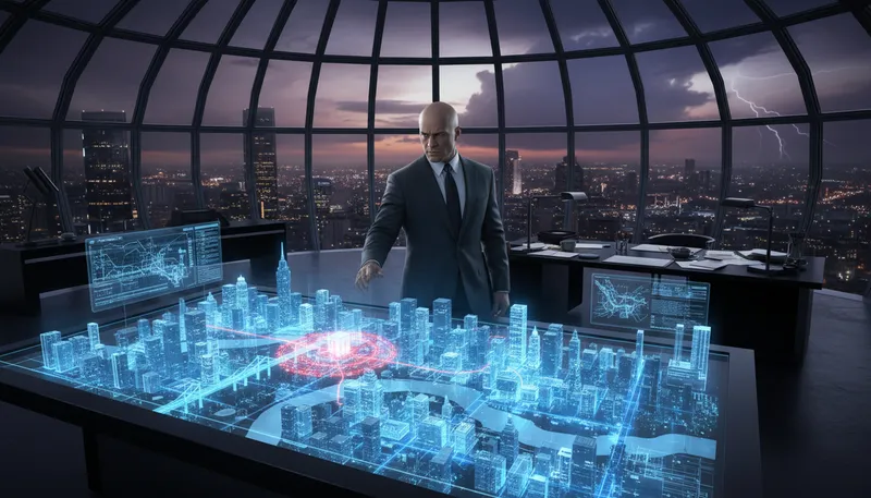 Illustration of luthor: A fictional character often associated with villainy.