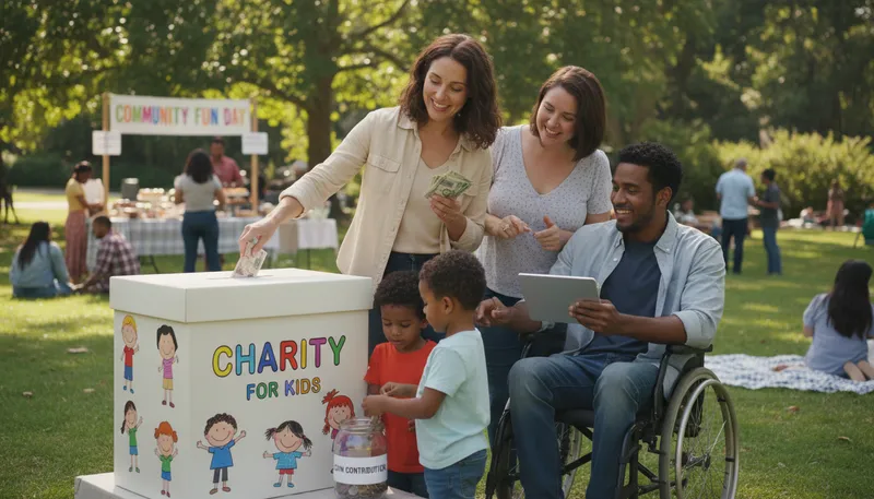 Illustration of kick in: contribute money to a cause