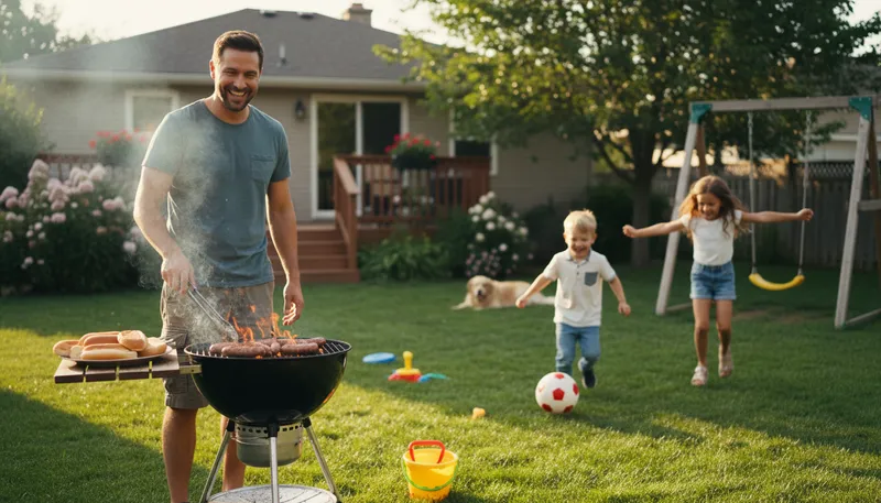 Illustration of dad: A father; a male parent.