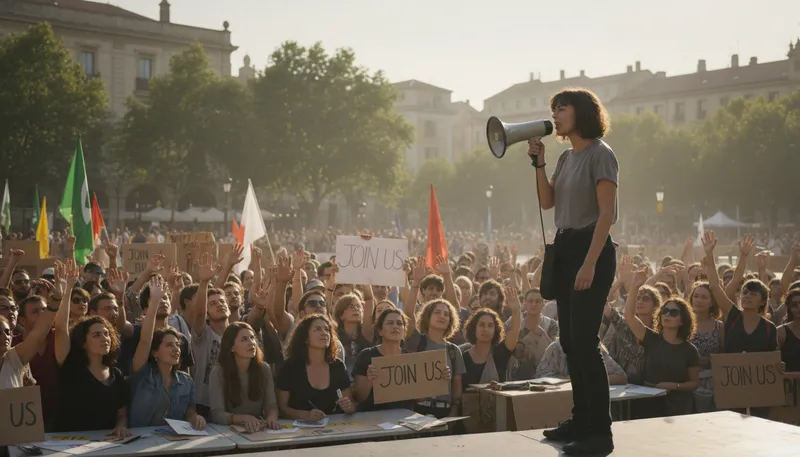 Illustration of activism: The effort to promote social or political change.