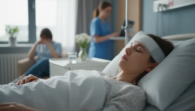 Illustration of she's unconscious: not awake or aware