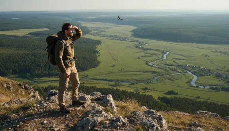 Illustration of vantage: A position giving a good view.