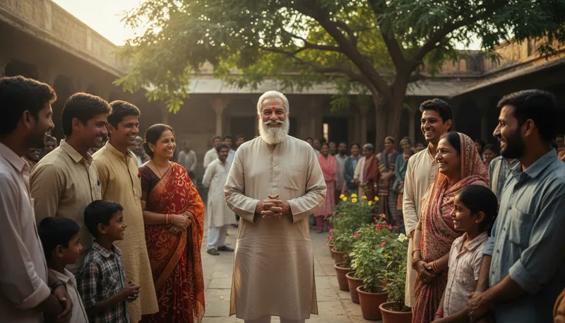 Illustration of saheb: A term of respect for a man in South Asia.