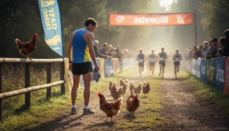 Illustration of chicken out: decide not to do something due to fear.