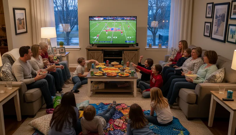 Illustration of superbowl: The championship game of American football.