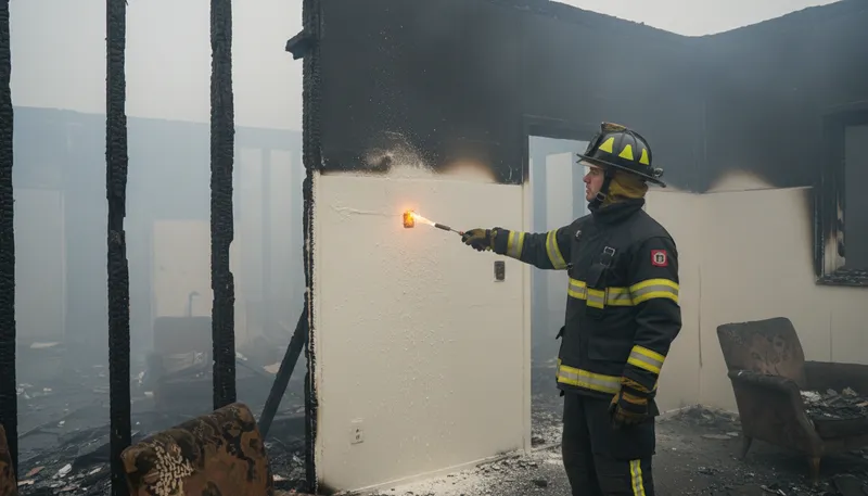 Illustration of retardant: A substance that slows down fire spread.