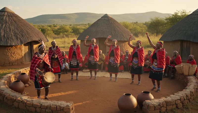 Illustration of xhosa: A Bantu ethnic group in South Africa.