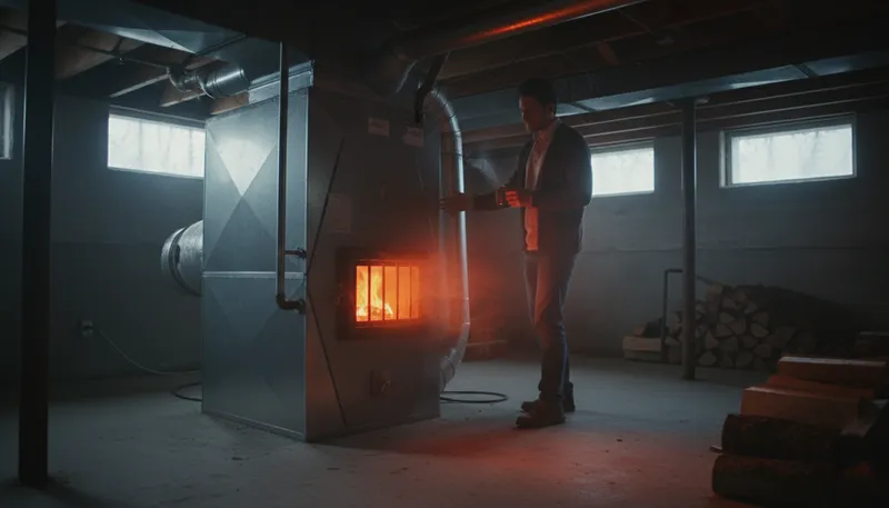 Illustration of furnace: an apparatus for heating or melting materials