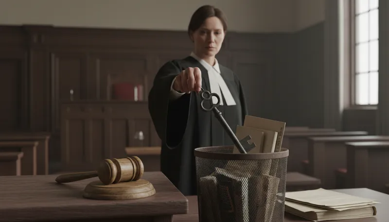 Illustration of throw away the key: Lock someone up permanently.