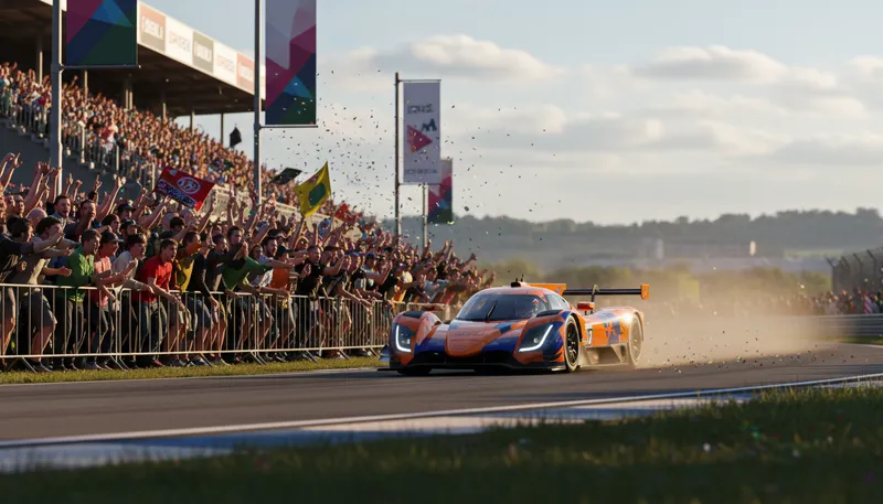 Illustration of racecar: A fast car designed for racing.