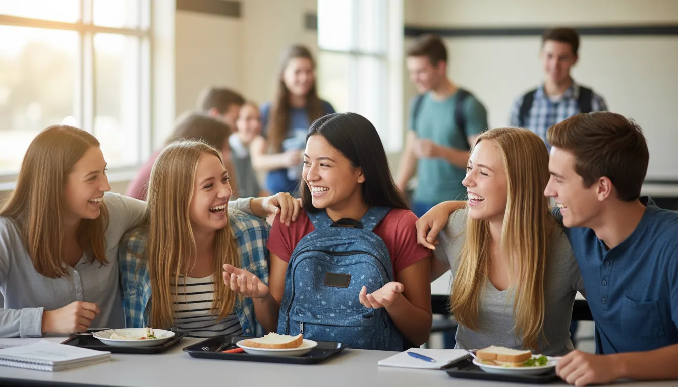 Illustration of fit in: To feel accepted and comfortable as part of a group.