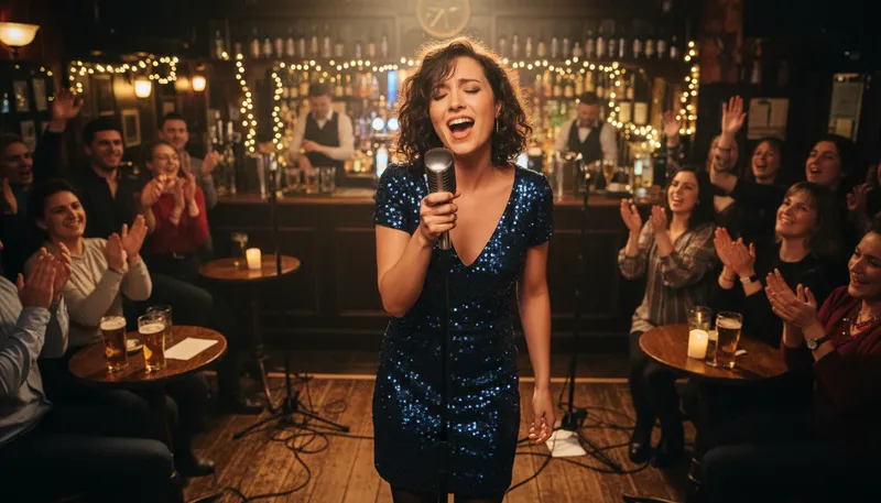 Illustration of bar star: A popular person at a bar.