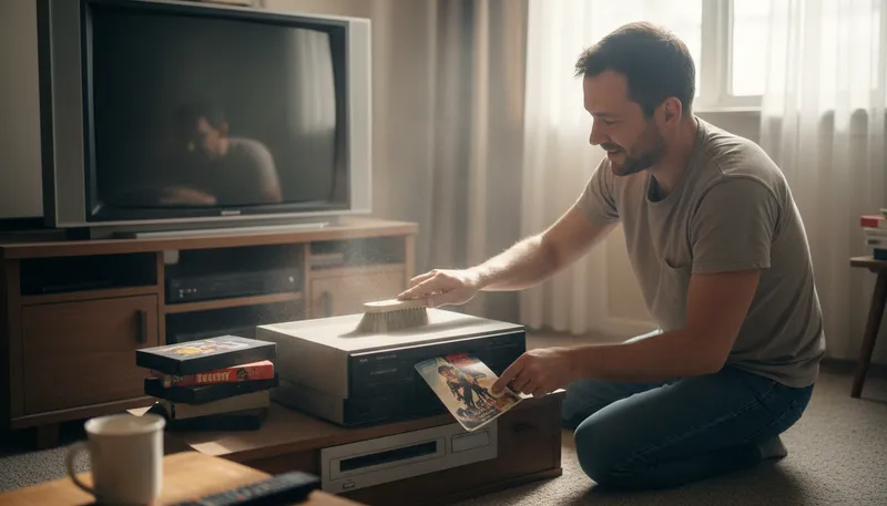 Illustration of vcr: A device for playing and recording video tapes.