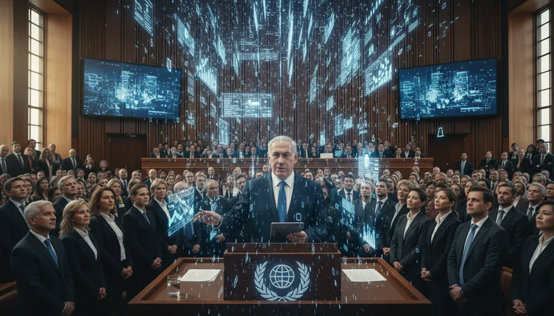 Illustration of netanyahu: Israeli politician and former prime minister.
