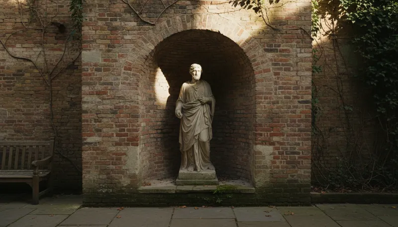 Illustration of niche: recess or hollow in a wall