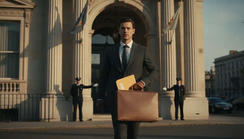 Illustration of attaché: A person assigned to a specific diplomatic task.