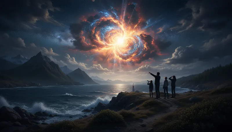 Illustration of nova: astronomical event