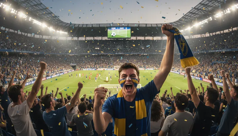 Illustration of fan: a person who strongly supports a team or activity.