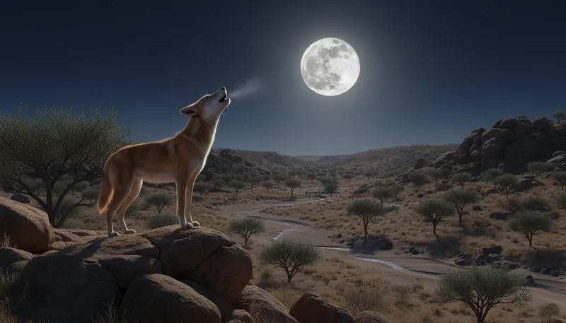 Illustration of dingo: a wild dog native to Australia