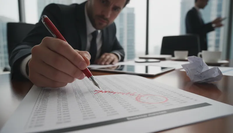 Illustration of red ink: Indicates a financial loss.