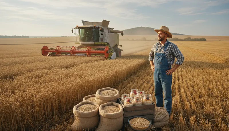 Illustration of oat: A cereal grain used for food and livestock.