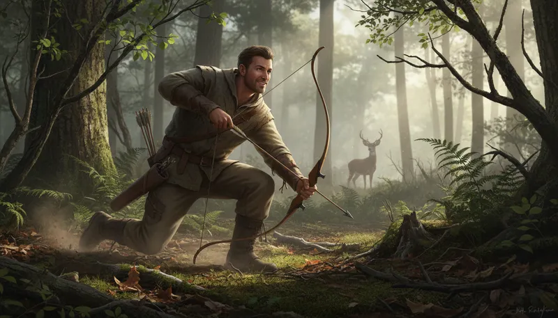Illustration of thrill of the hunt: excitement from searching for something valuable.