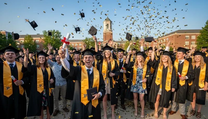 Illustration of purdue: A university in Indiana, USA.