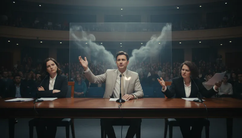 Illustration of angel's advocate: Someone who defends a position.