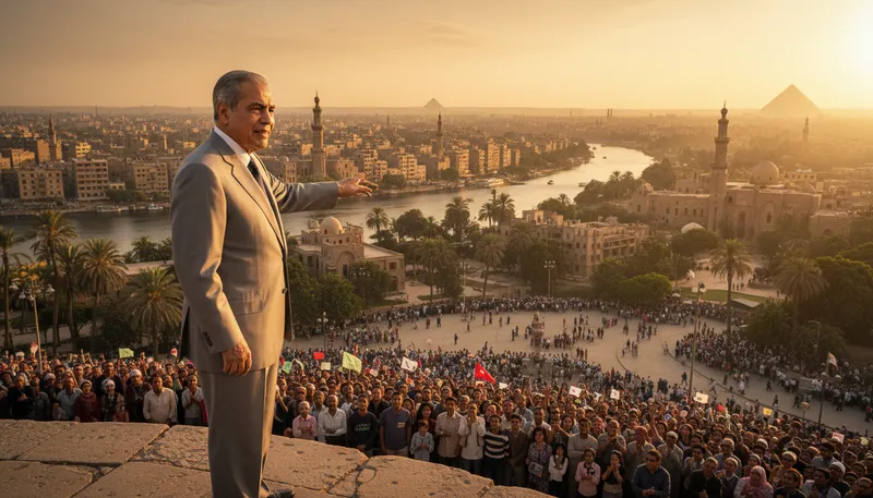 Illustration of mubarak: used for former Egyptian president