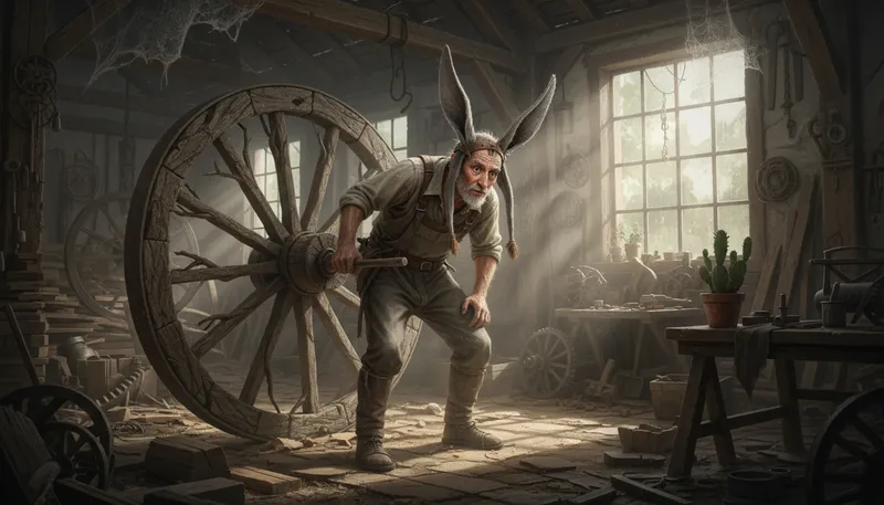Illustration of donkey's ears: a long period of time.