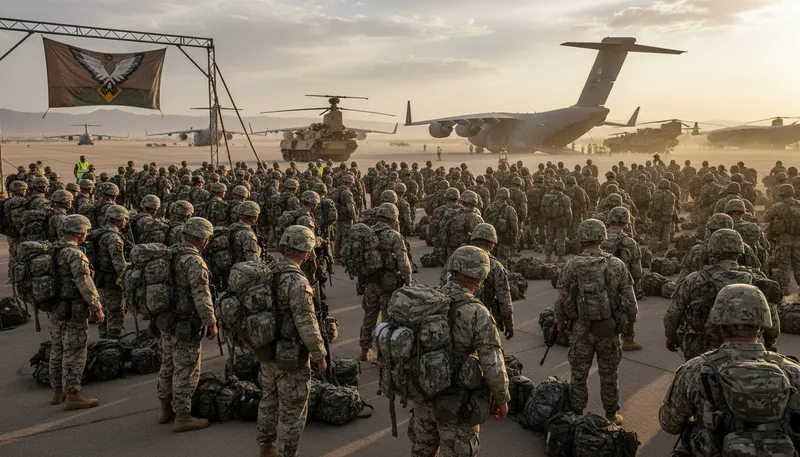 Illustration of division: military unit organized for specific tasks