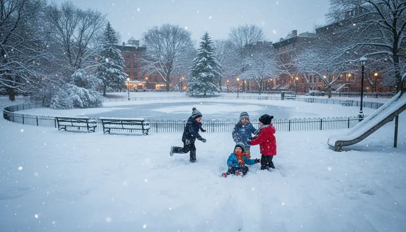 Illustration of snow: Frozen water flakes that fall from clouds.