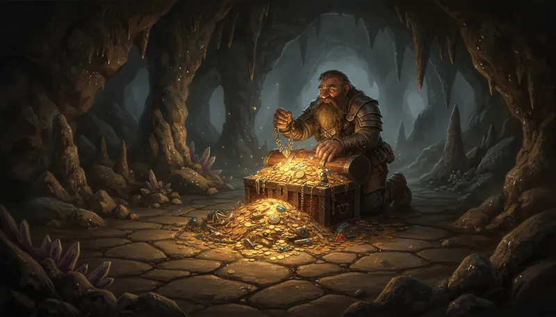 Illustration of dwarf: a small person or creature in folklore