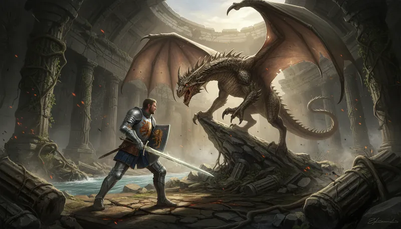 Illustration of gawain: A knight from Arthurian legend.