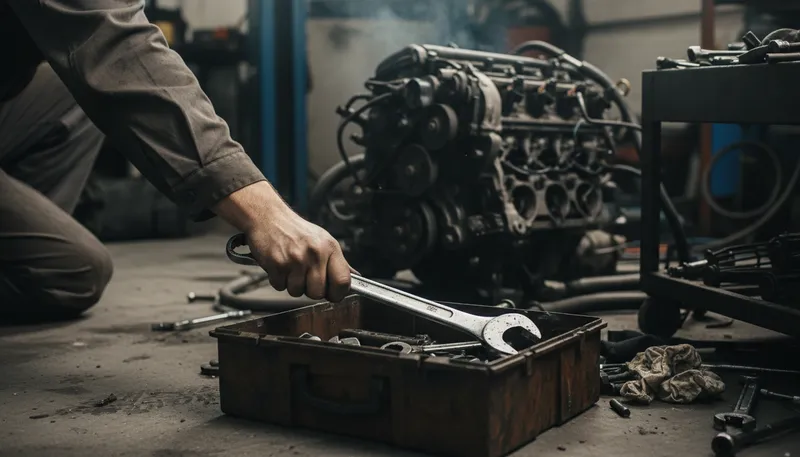 Illustration of spanner: A tool used for gripping and turning nuts.