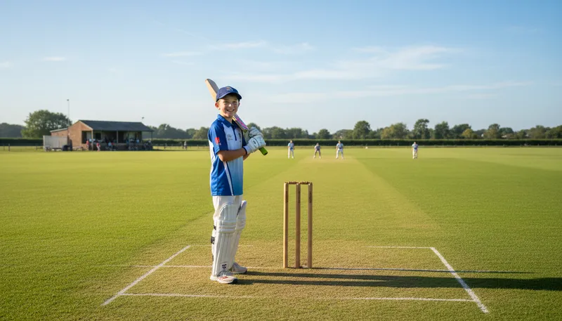 Illustration of open the batting: start the first innings in cricket