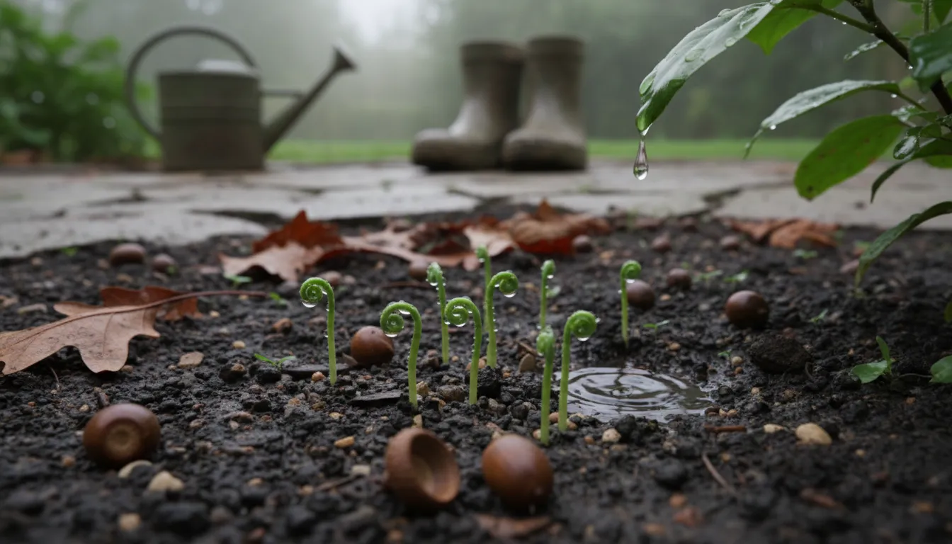 Ilustrasi shoot: to grow quickly, especially in plants.