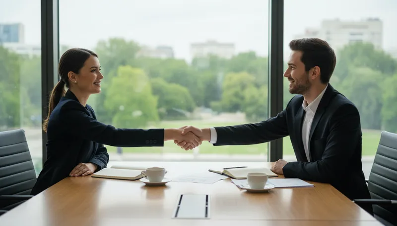 Illustration of amicable: Friendly and without disagreement.