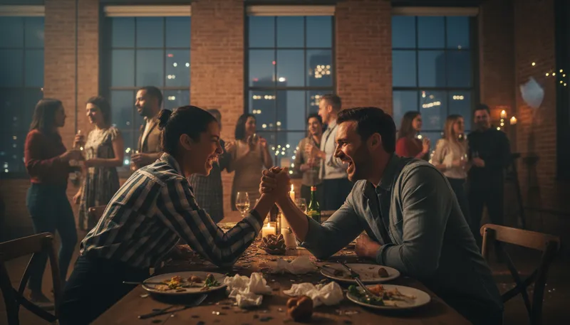 Illustration of exchange flesh: trade in physical relationships or intimacy.