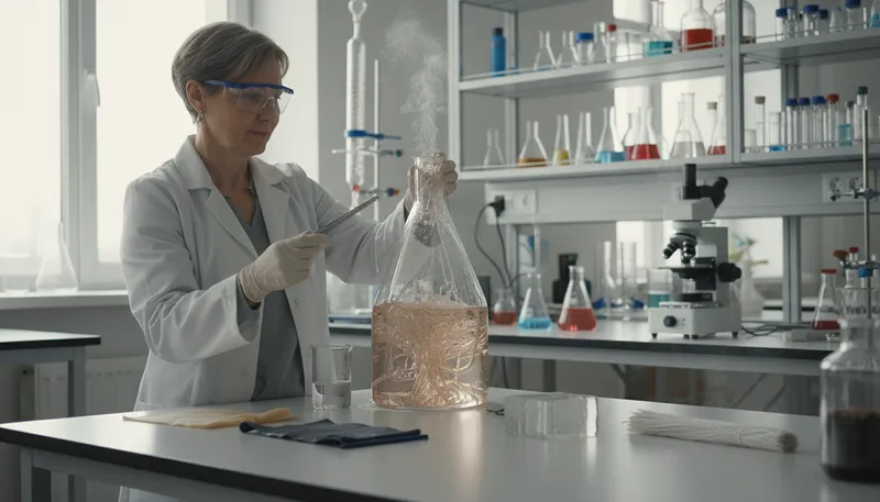 Illustration of polymerization: Combining small molecules into larger chains.