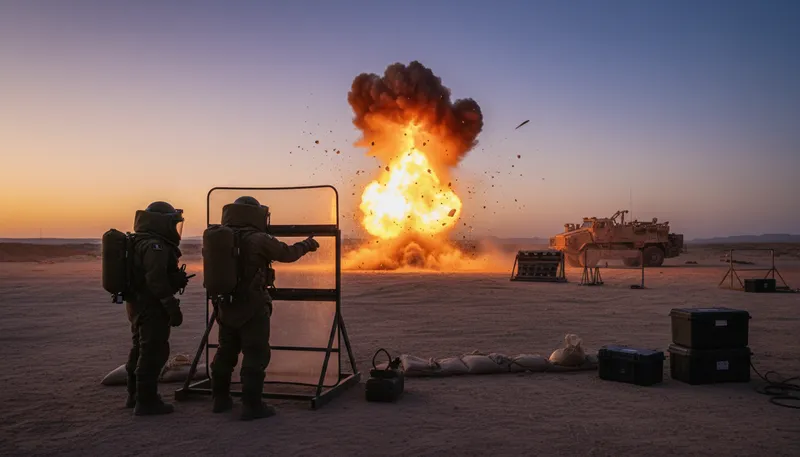 Illustration of explosive: Capable of causing an explosion.