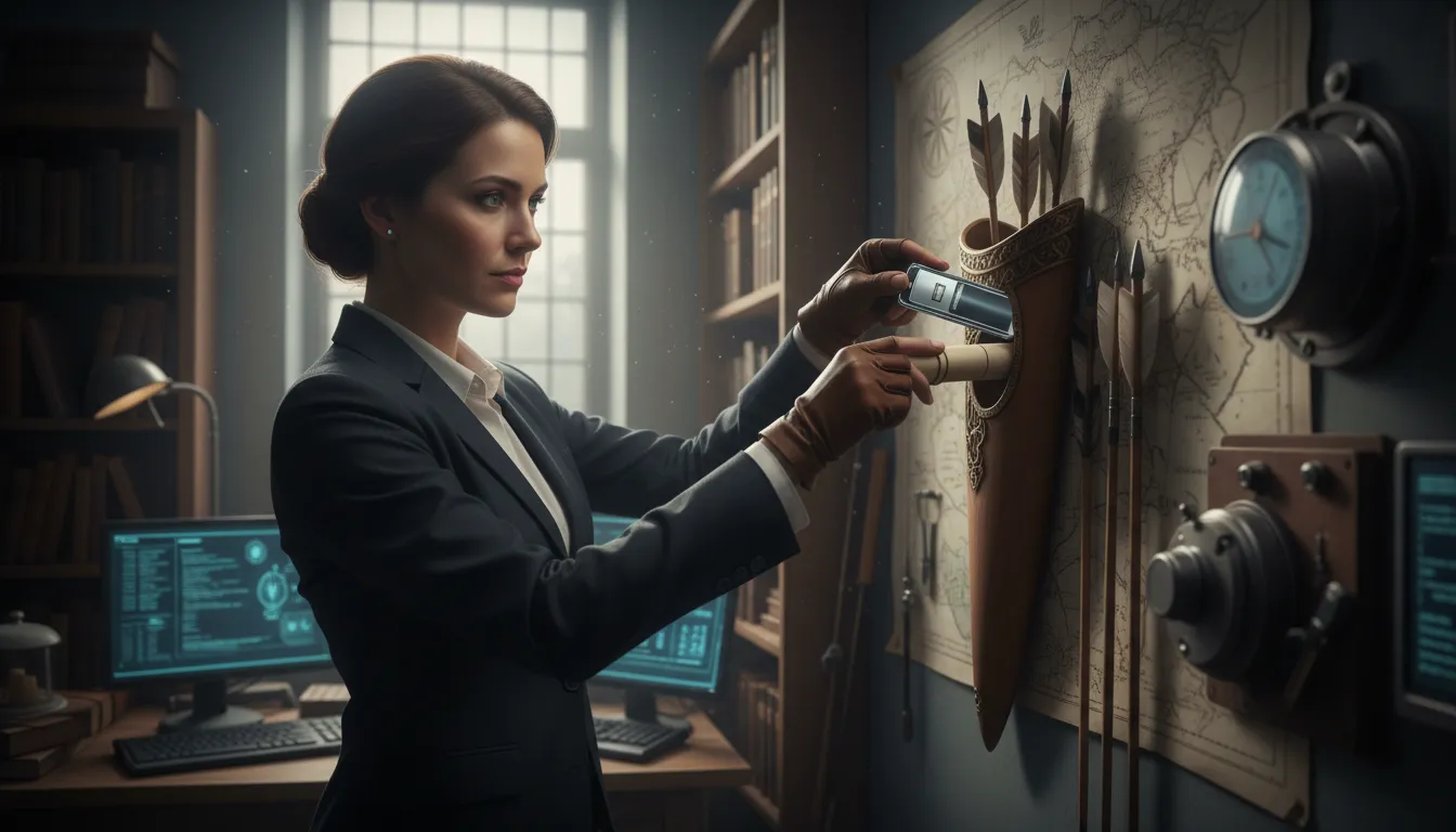 Illustrazione di arrow in the quiver: a resource or tool ready for use