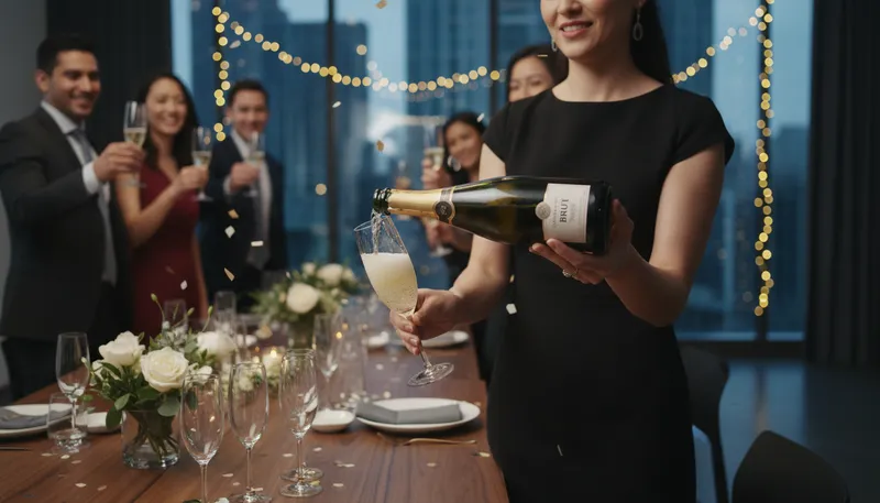 Illustration of brut: A term for dry champagne.