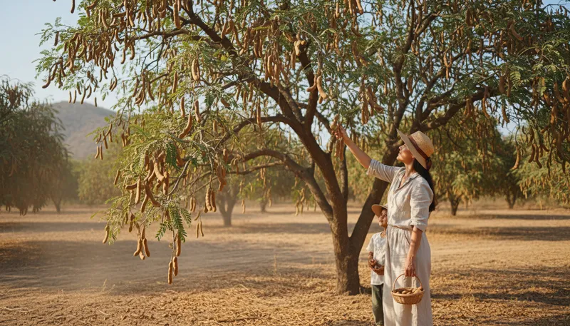 Illustration of tamar: A type of tree or shrub, often sweet.