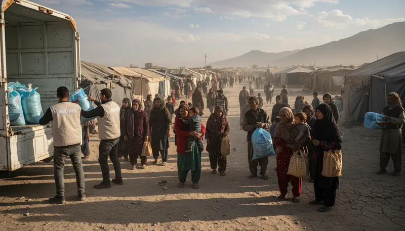 Illustration of unhcr: United Nations agency for refugees.