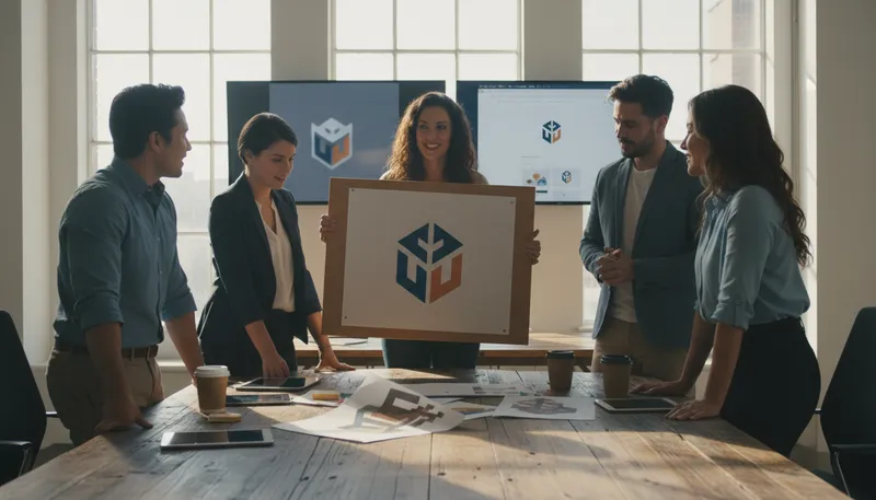 Illustration of rebrand: To change the corporate image or identity.
