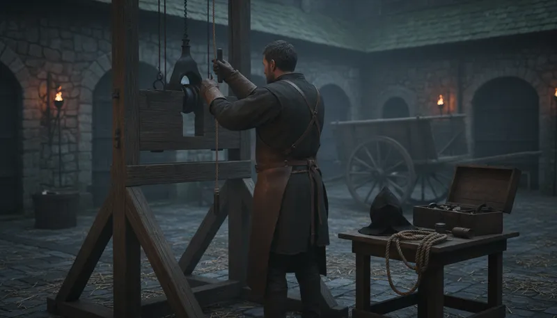 Illustration of executioner: Person who carries out a death sentence.