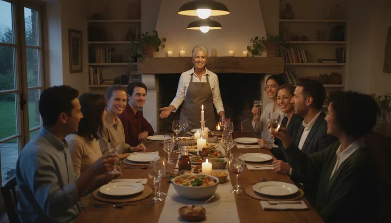 Illustration of host: Someone who receives visitors or guests.
