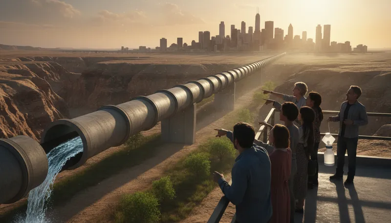 Illustration of pipeline: a system for transporting fluids through pipes