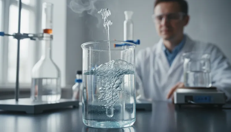 Illustration of reaction: chemical process resulting in new substances